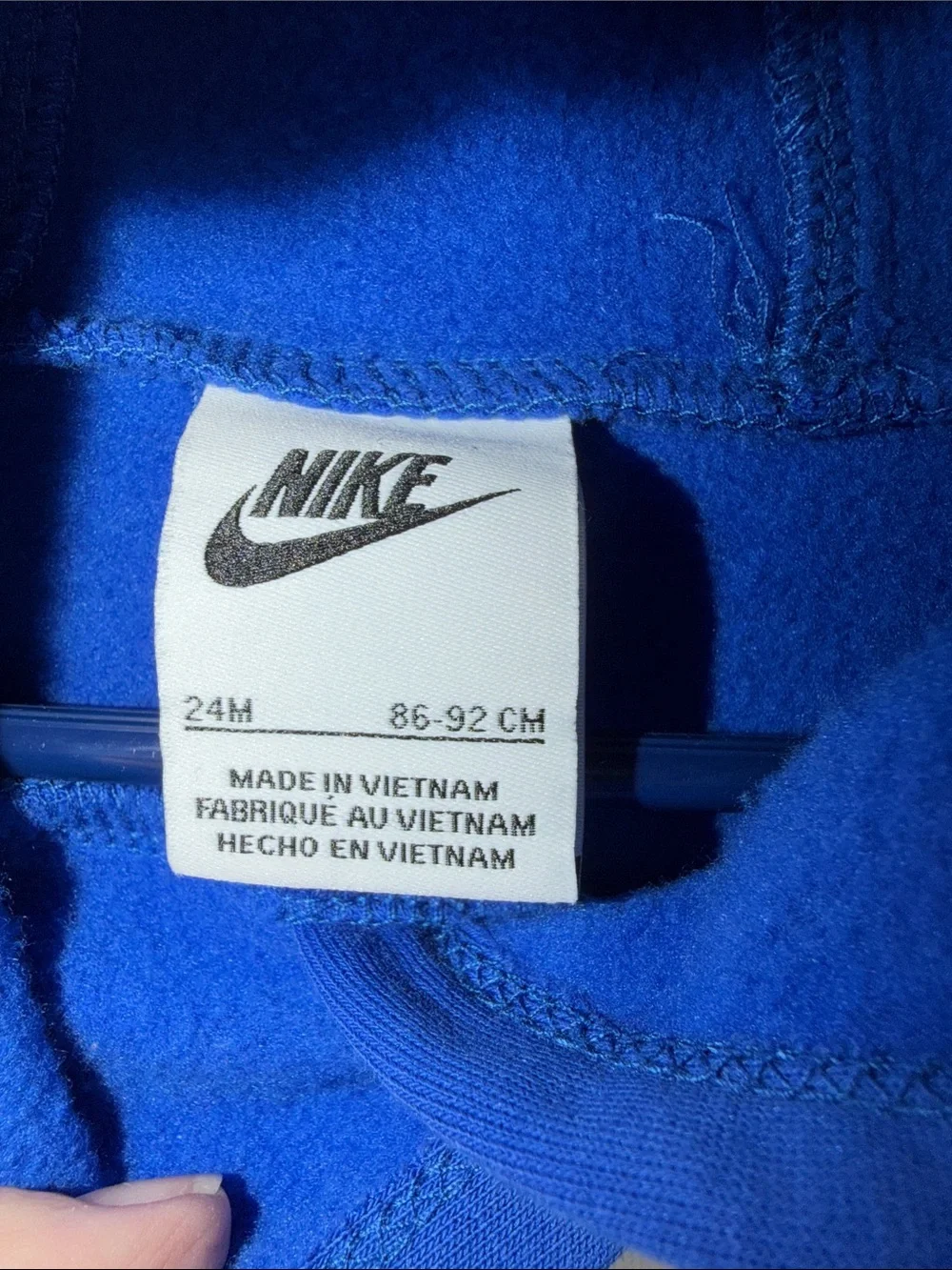 Baby boy's Nike Royal Blue Hoodie & Joggers Set with White Logo